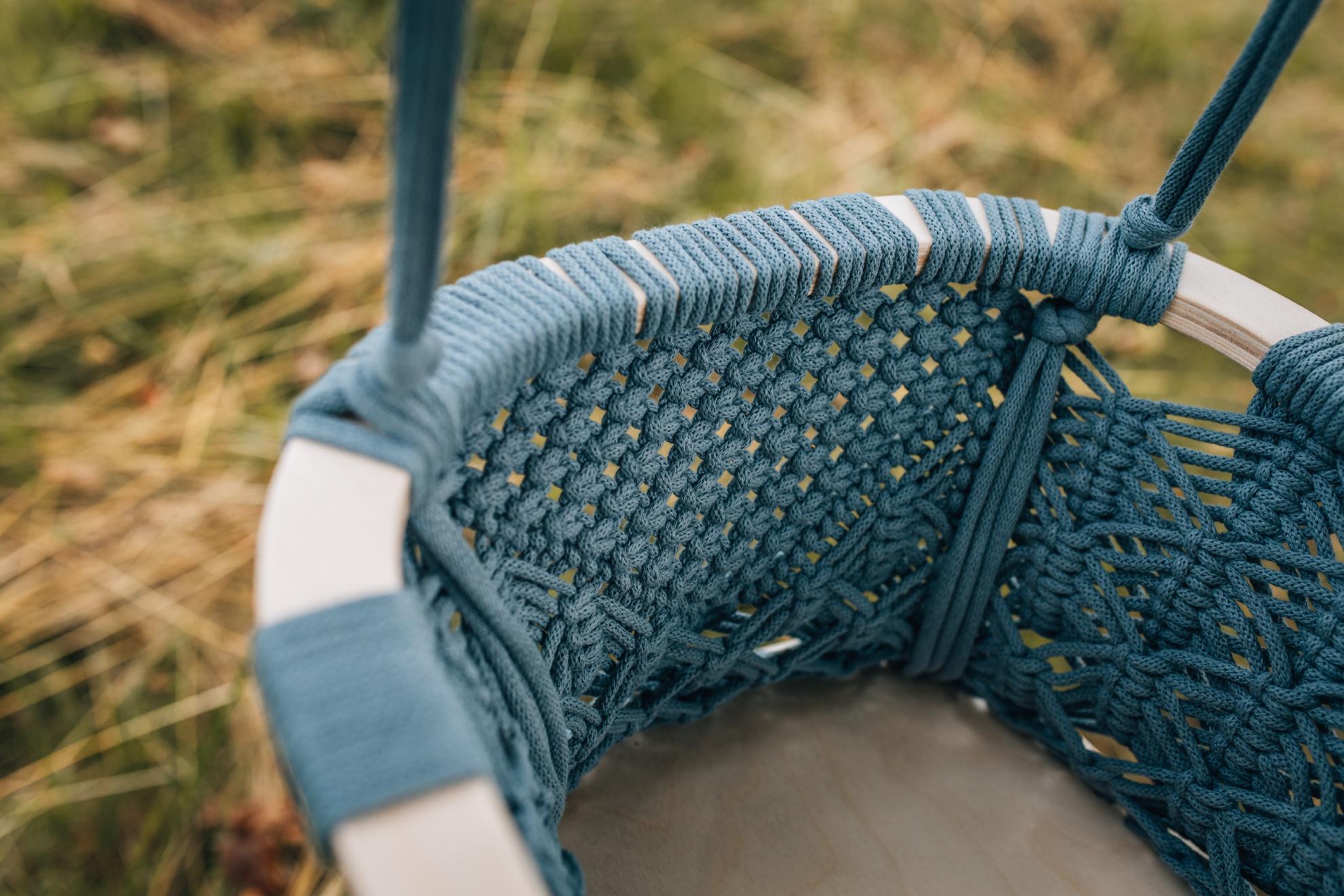 Macramé houpačka, odstín steel Macramé houpačka